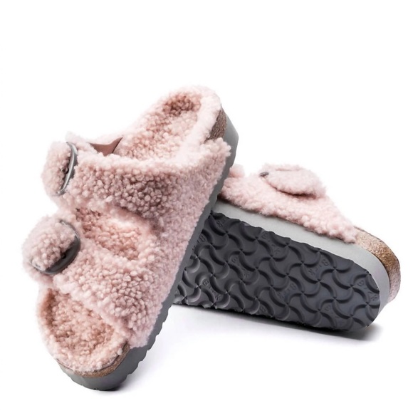 NWT Arizona Big Buckle Teddy Shearling Birkenstock Papillio EU 36/US 5 Narrow - Picture 10 of 10